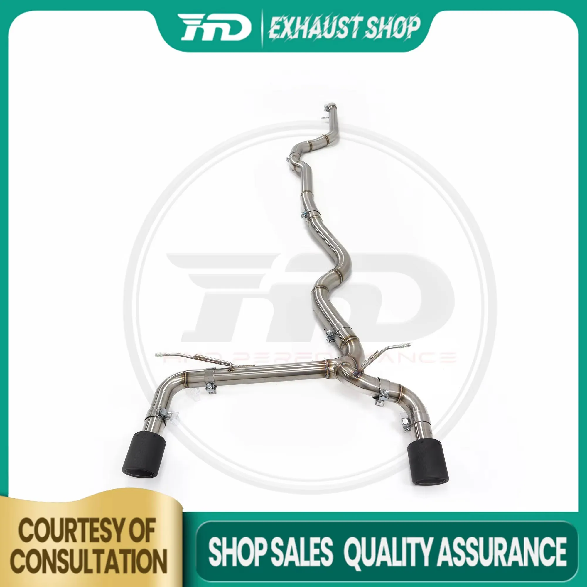 

Customizable Catback For BMW 2017 430I 2.0T Stainless Steel Without Valve Exhaust System Non-destructive Installation HMD ﻿