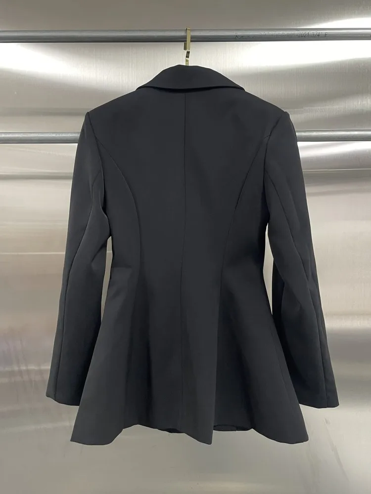 Elegant Banquet Ladies Blazers Tops Single Breasted High Waist New Designer Beading Sequined Fashion Women Luxury Suit Jacket