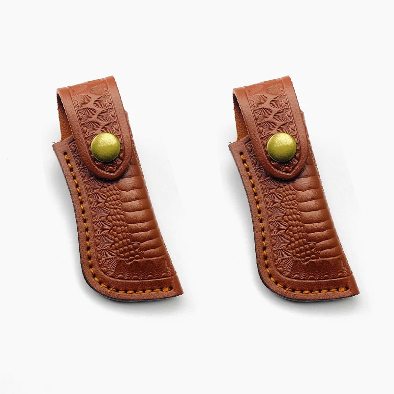 

2pcs/lot Folding Knife Cow Leather Sheath Scabbard Pliers Tool Swiss Army Knives Cowhide Storage Bag Case Cover Holder Portable