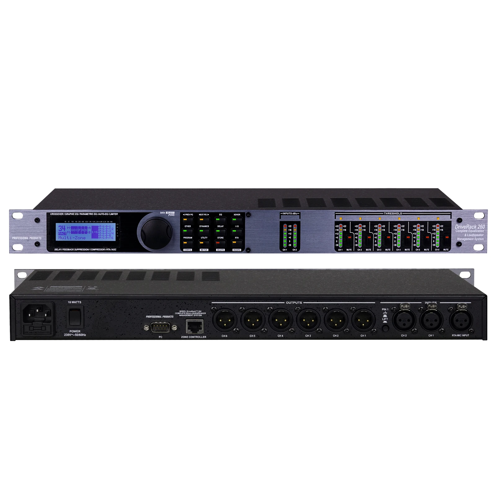 Good Quality Dbx DriveRack 260 2 X 6 Signal Audio Processor for 2 X 6 Loudspeaker Management System With Display