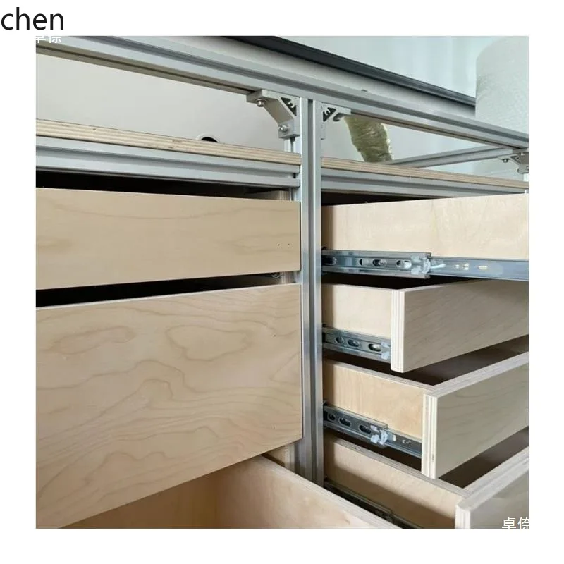 HYS Profile Floor File Cabinet Simple Ocean Board Multi-layer Storage Cabinet Movable Drawer Cabinet Coffee Manufacturer
