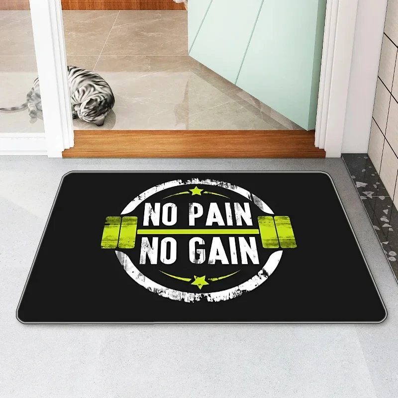 Gym Welcome Doormat Mat Living Room Carpet Entrance Door Rugs Home Kitchen Bath Foot Mats Fitness Enthusiasts Non-slip Mats