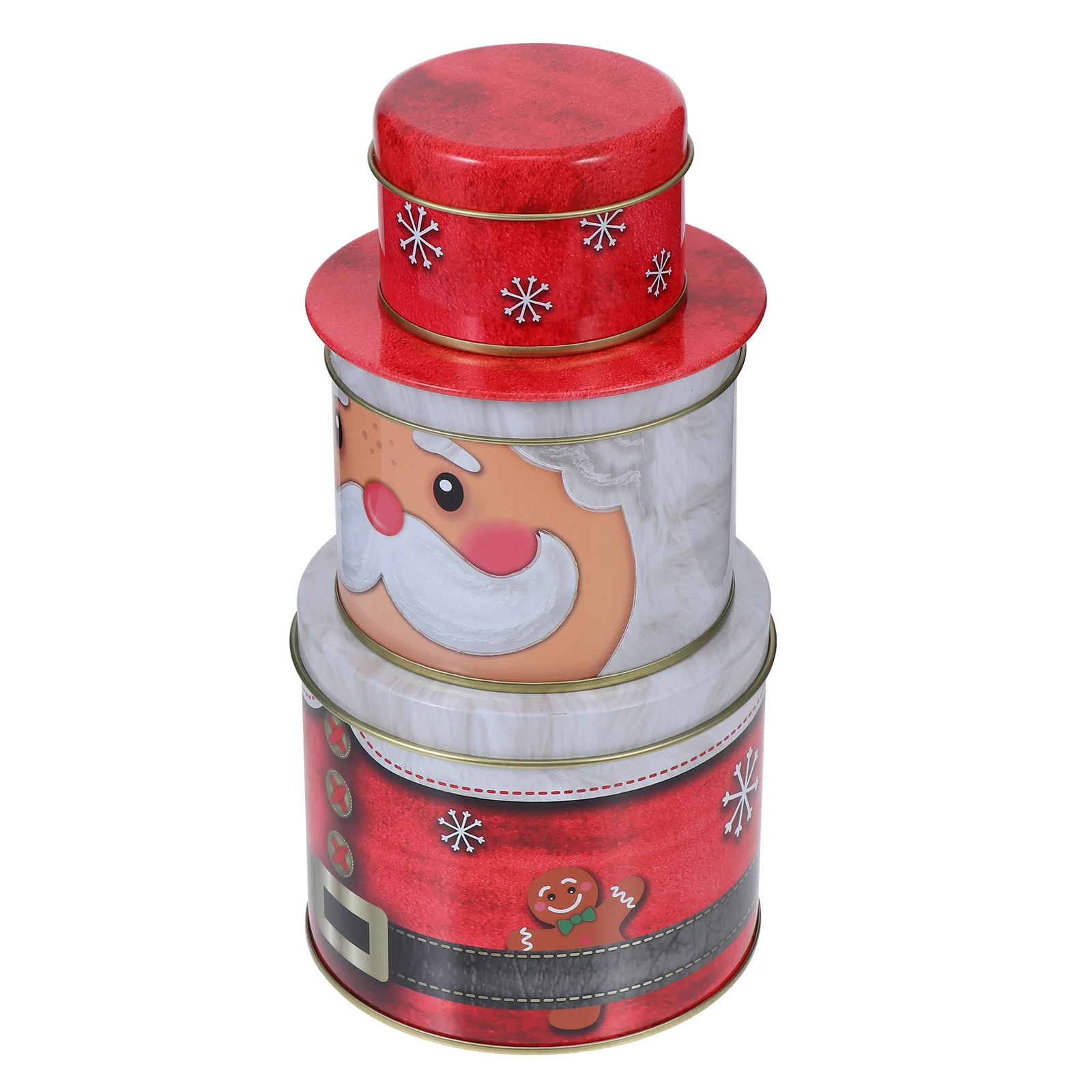 

Christmas Tin Box Food Containers with Lids Cookie Boxes Tinplate Iron Set Jars Gift Storage Baby Biscuit Cans