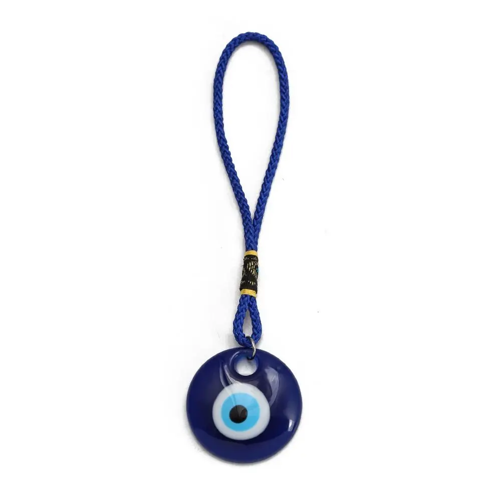 Blue Eye Lucky Eye Keychain Hand of Fatima Glass Bead Lucky Eye Pendant Decoration Transparent Car Hanging Charm Couple Gifts