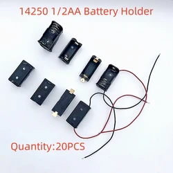 20PCS  ER14250 SMT PIN Battery Holder 1 / 2AA Battery Case CR2 Battery Box With Red And Black Wire