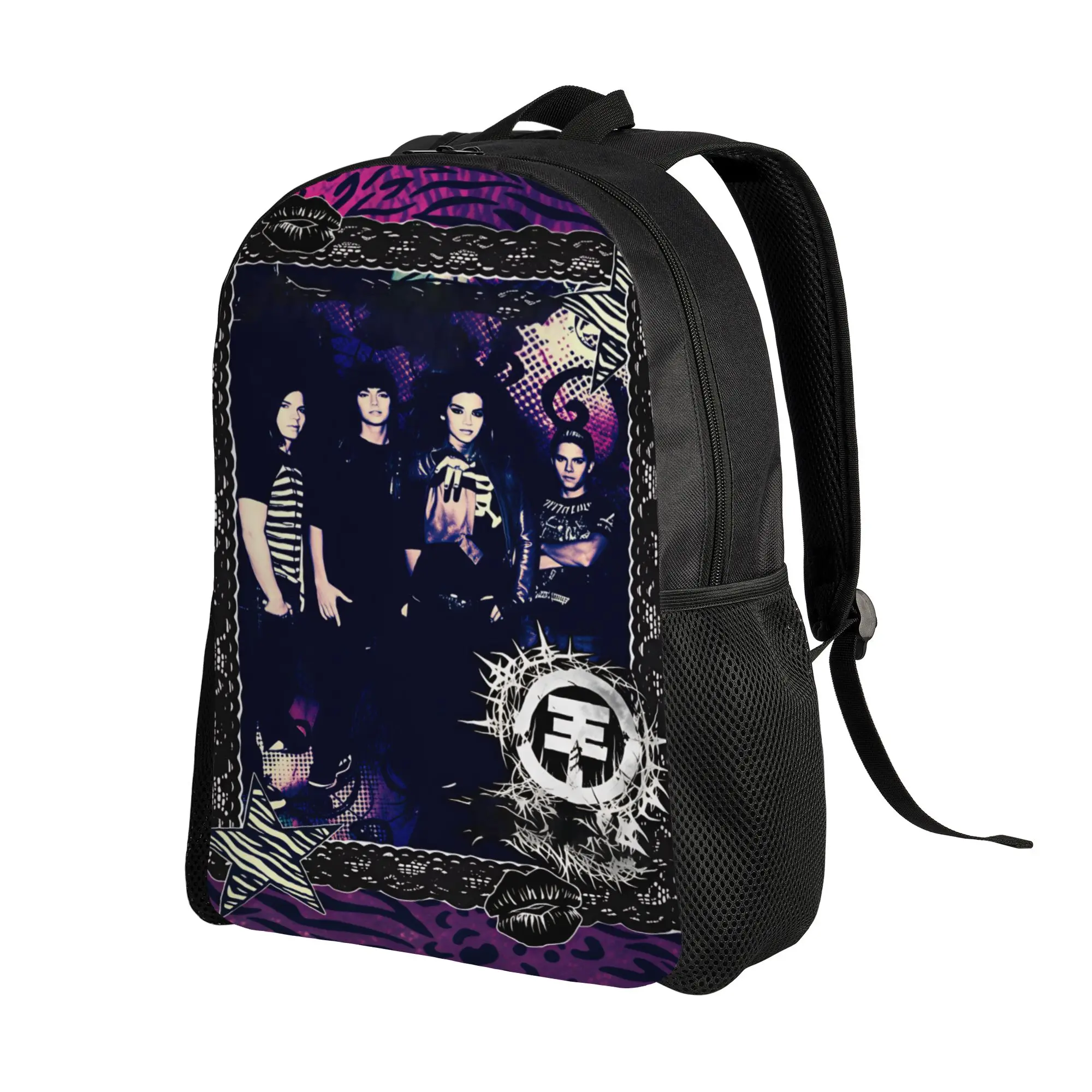 Tokio Hotel Bill Tom Kaulitz  Backpack  Style Backpacks Men Hiking Lightweight High School Bags Designer Rucksack