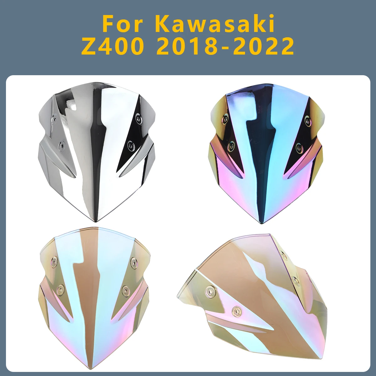 

Motorcycle Windscreen Covers Screen Motorbikes Deflector Protector WindScreen For Kawasaki Z400 Z 400 Z-400 2022 2021 2018-2020