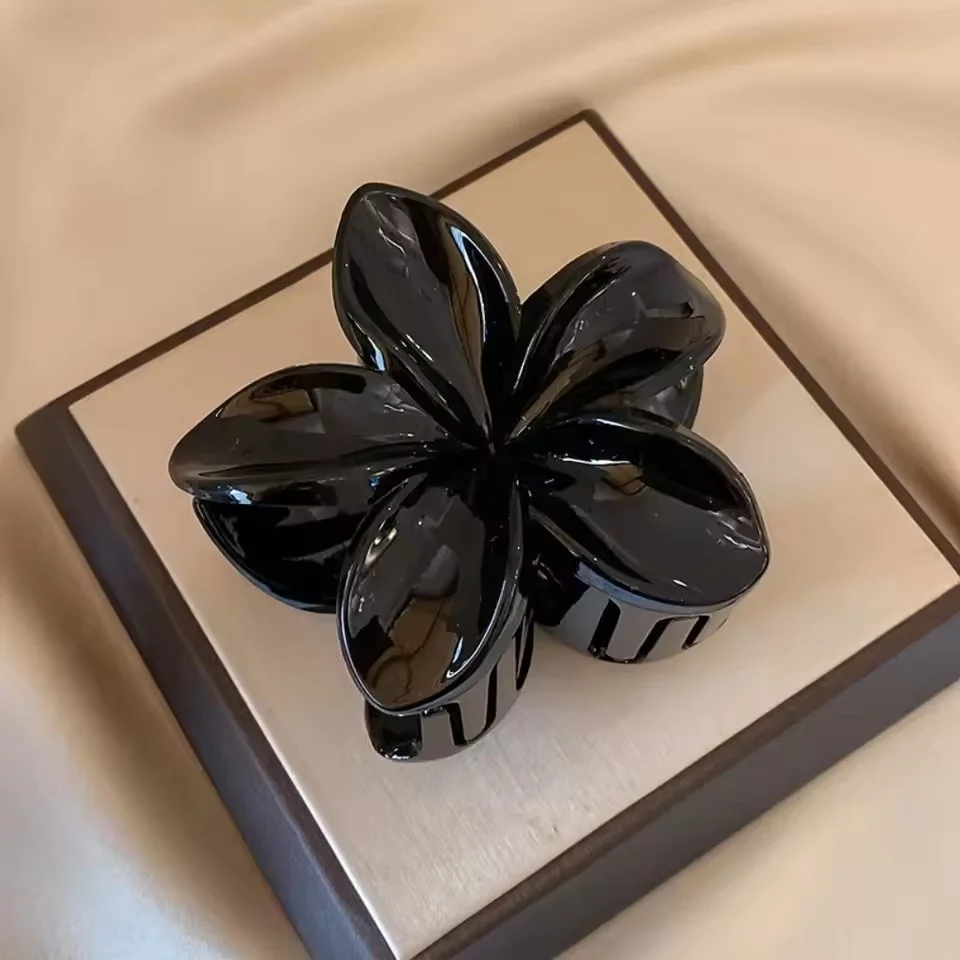 6 Stück Damen-Haarspangen im Meerjungfrau-Stil, Prinzessin, Ei, Blume, 20,3 cm, große Größe, braun, beige, Kopfbedeckung, täglicher Gebrauch, Pferdeschwanz, Hai-Clip – Detail 5