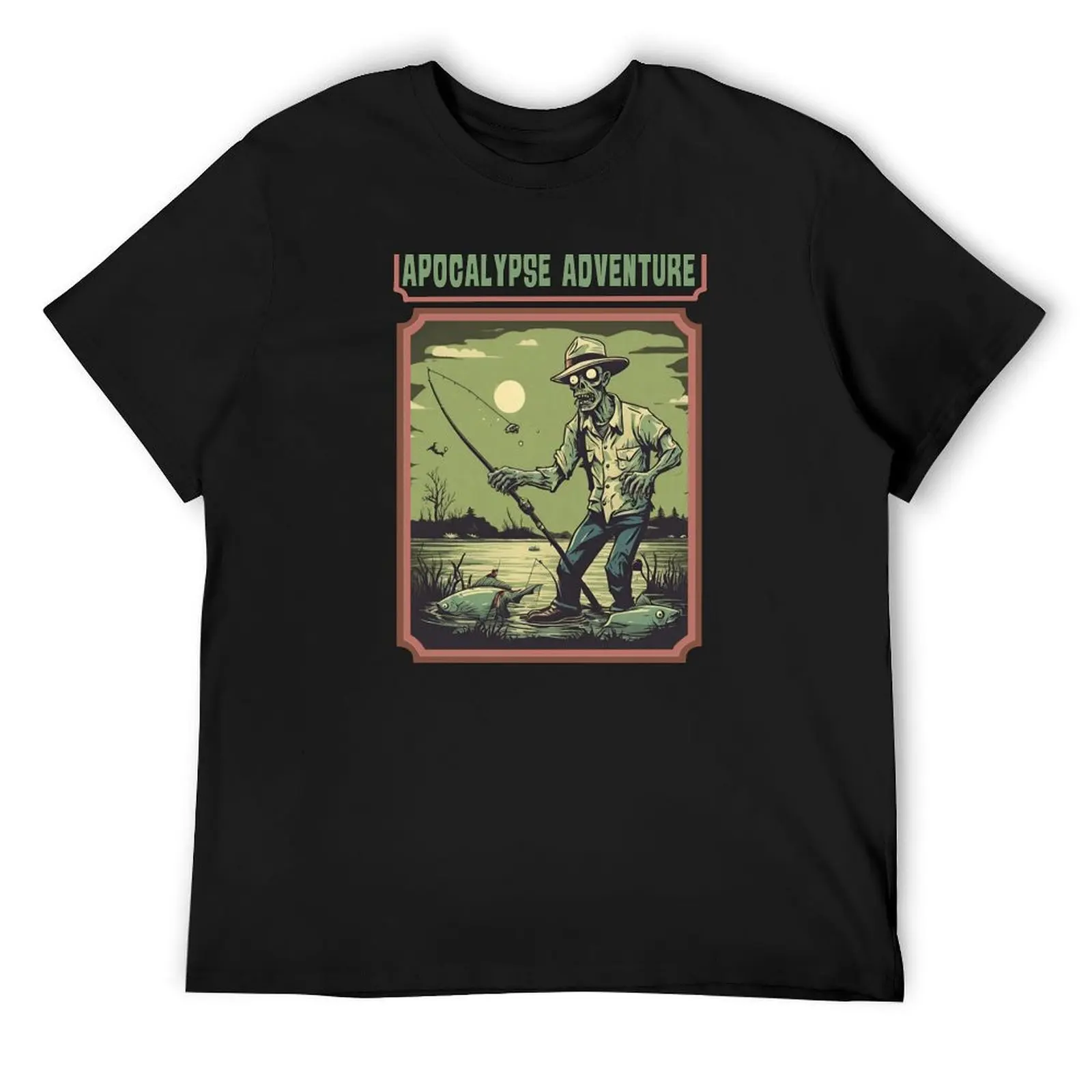 

Zombie fishing adventure T-Shirt heavyweights oversize t-shirts man animal prinfor boys Funny t-shirts funny t shirts for men