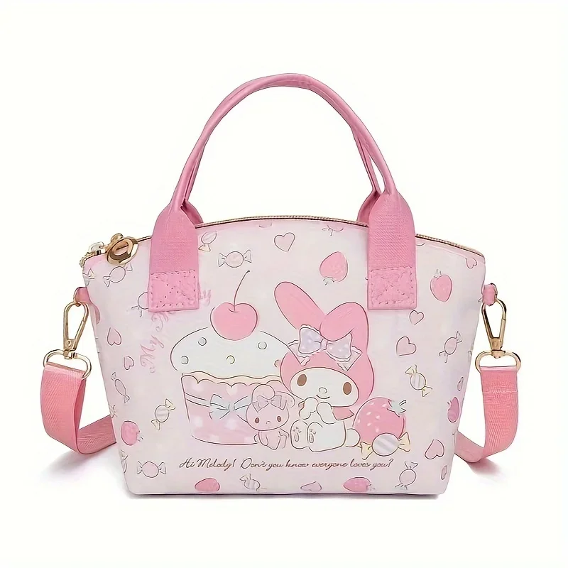 Sanrio Cinnamoroll Kuromi Hello Kitty Mymelody Prints Tote Handbag Shoulder Bag Lovely Versatile Stylish Adorable view 4