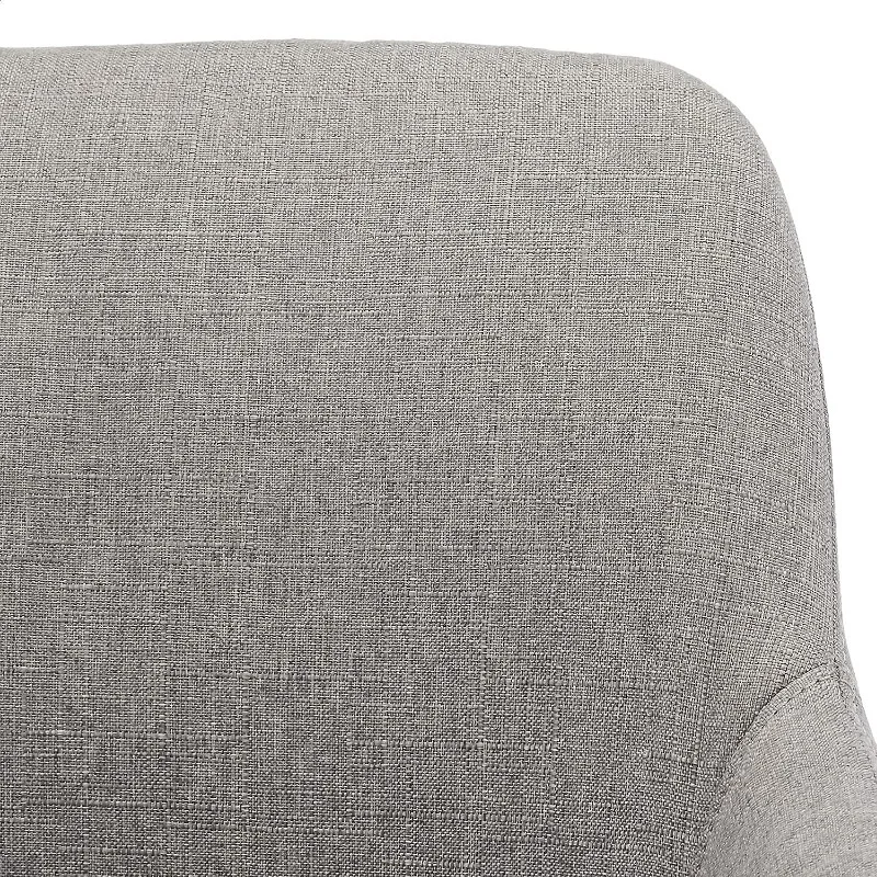 Silla de escritorio con brazos y altura ajustable, Sillón tapizado giratorio de 360 grados, color gris claro, 25 "23,25 D x" W x 36,25 "H