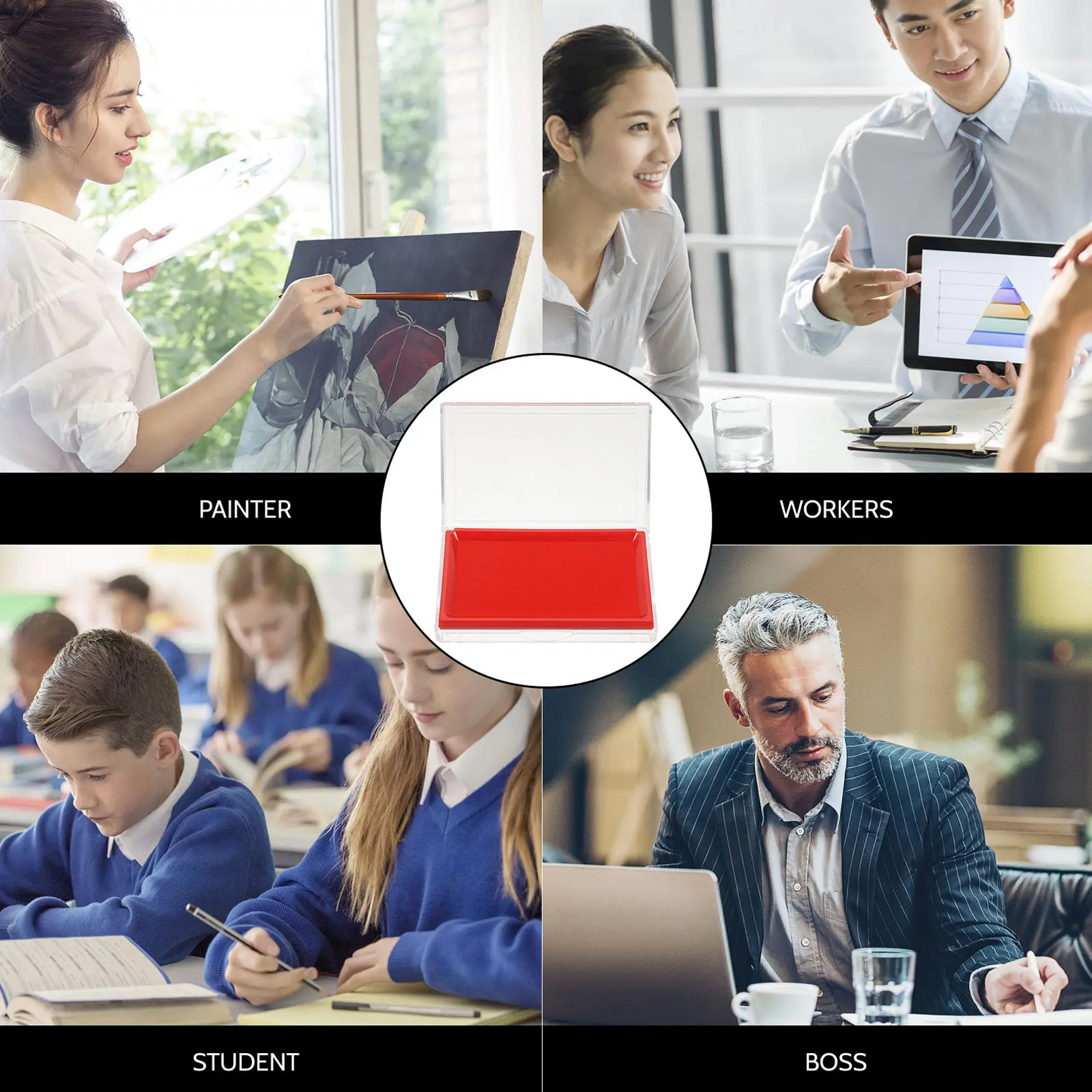 

Ярко-красный чернильный тампон для изысканной каллиграфии, учебный штамповочный тампон для студентов, принадлежности для китайской каллиграфии и DIY-творчества