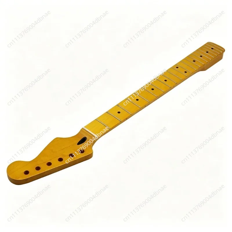Suitable for ST Matte Yellow 6 Strings 22 Frets Electric Guitar Neck Peach Pipe Handle DIY Musical Instrument Electric Guitar