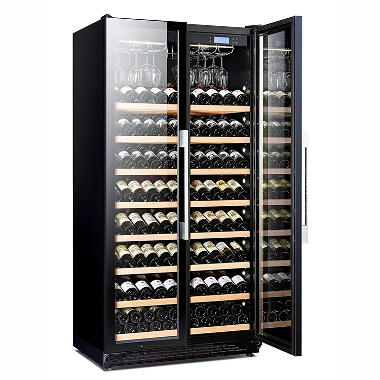 Wholesale 735L Wine Fridge Cooler With Compressor LCD Touch Screen and Glass Door Electric Freestanding for Household Use