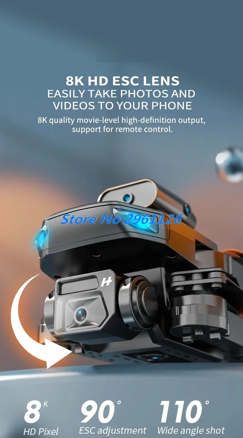 8K ECS Dual Camera Outdoor Aerial Photography Remote Control Drone WIFI FPV 360 °Obstacle Avoidance Foldable RC Quadcopter Drone