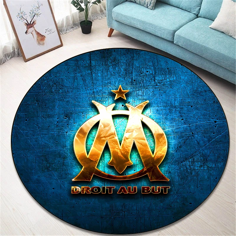 DROIT AU BUT Marseille Round Carpet for Living Room Rugs Camping Picnic Mats Flannel Anti-Slip Rug Yoga Mat birthday Gifts