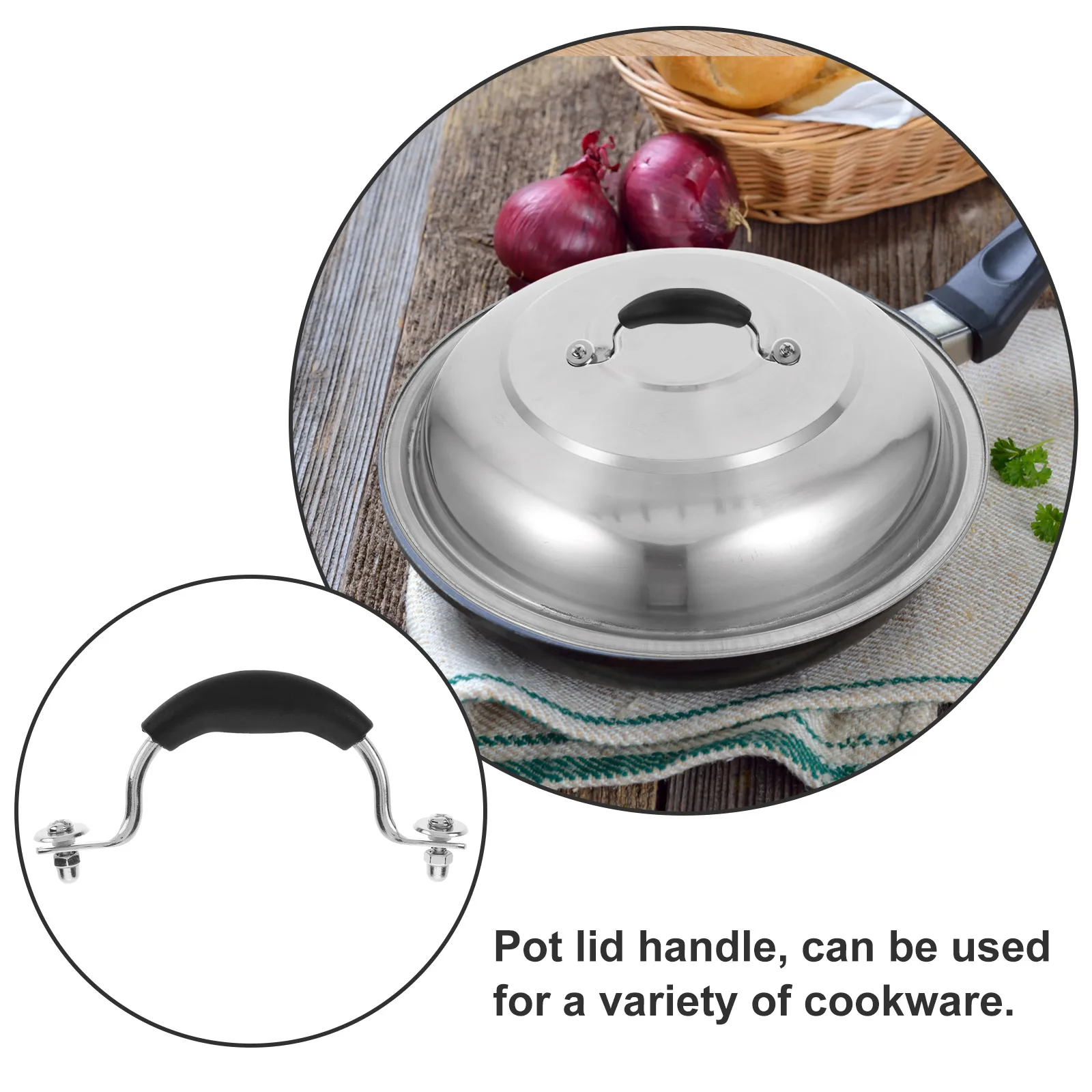 

3 Pcs Steamer Anti-scald Lid Handle Stainless Steel Cooking Pot Handles Replacement
