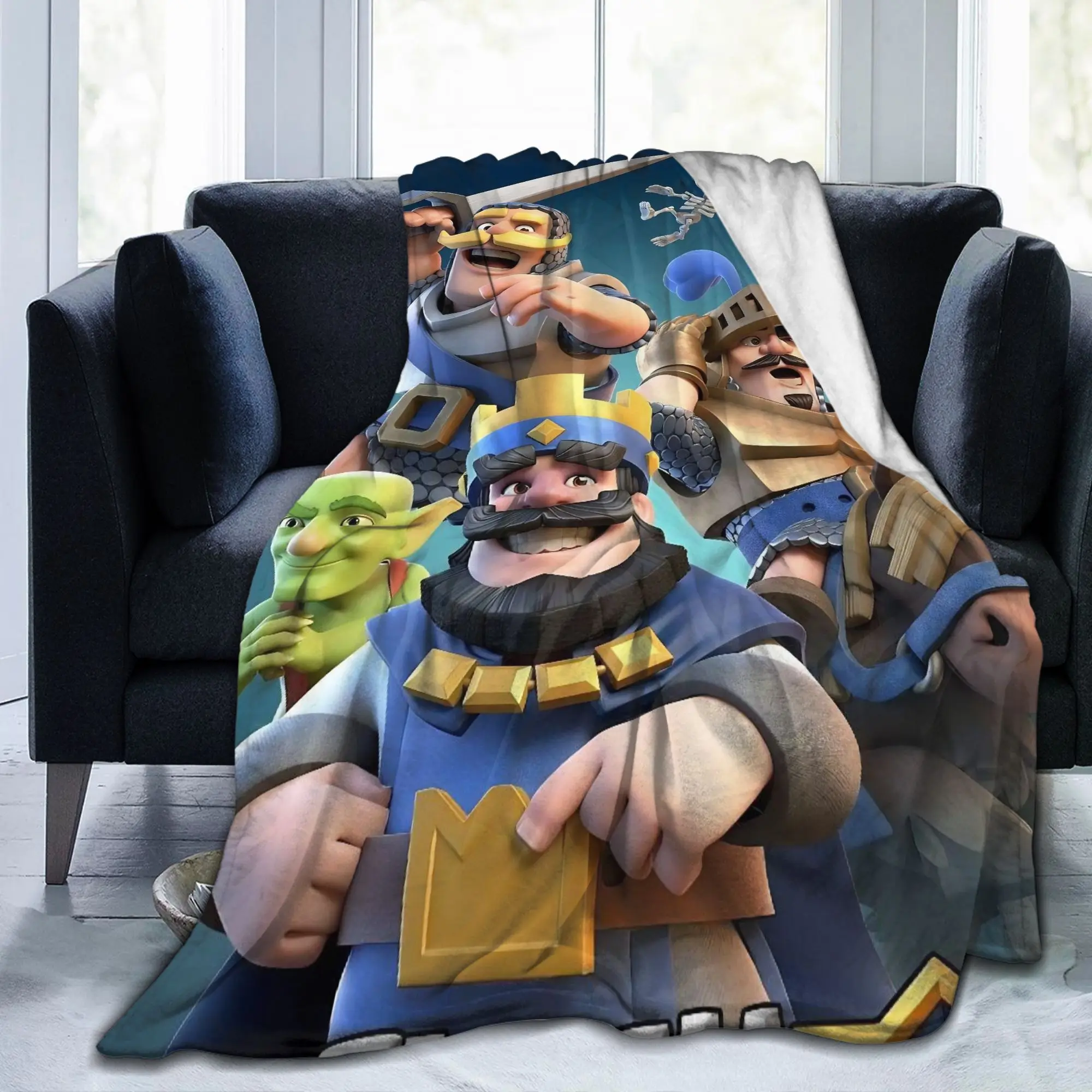 Clashes Game Royales بطانية الفانيلا الخريف/الشتاء تنفس لينة رمي البطانيات للمنزل غرفة نوم الفراش يلقي