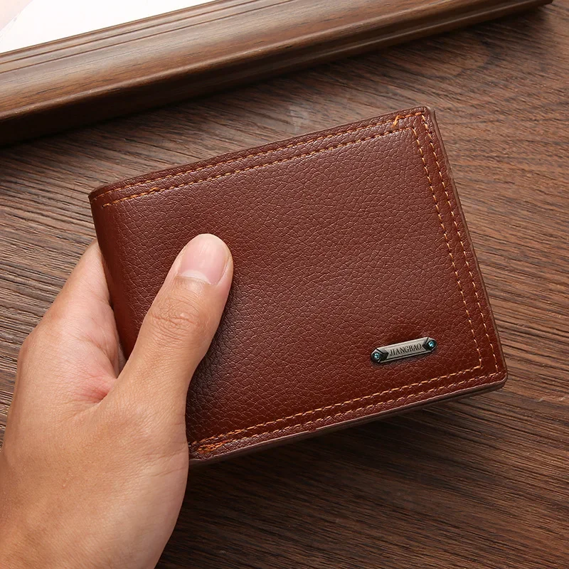 

2025 PU Leather Wallets Men Coin Bag Small Money Purses Slim Large Capacity Design Male Multifunctional Casual Wallet