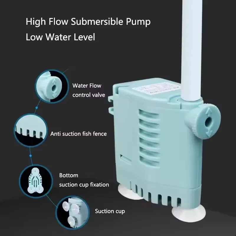 220V Waterfall Fish Tank Filter Box Wall Mounted Silent Circulating Water Purifier For Aquarium Tank Box With Water Pump