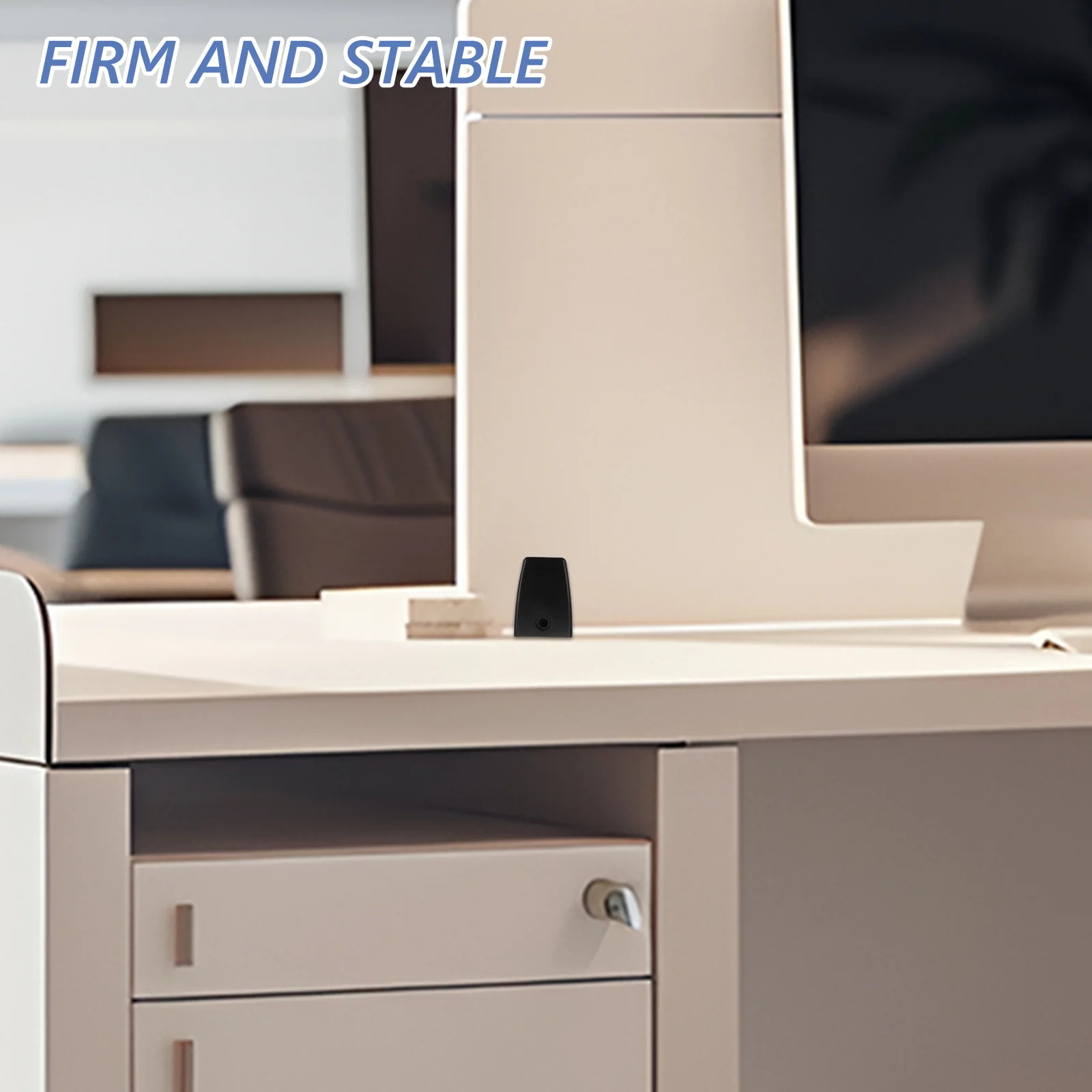 

2pcs Adjustable Desktop Clamp Black Flat Base For Glass Panel Office Desk Divider Privacy Screen Support Shelf Bracket Socket