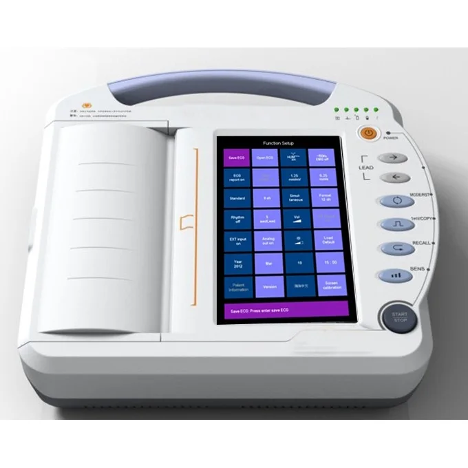 

Electrocardiogram-1212A Twelve Channel Electrocardiogram 10inch Touchscreen Multiple operation mode Built-in memory for 200