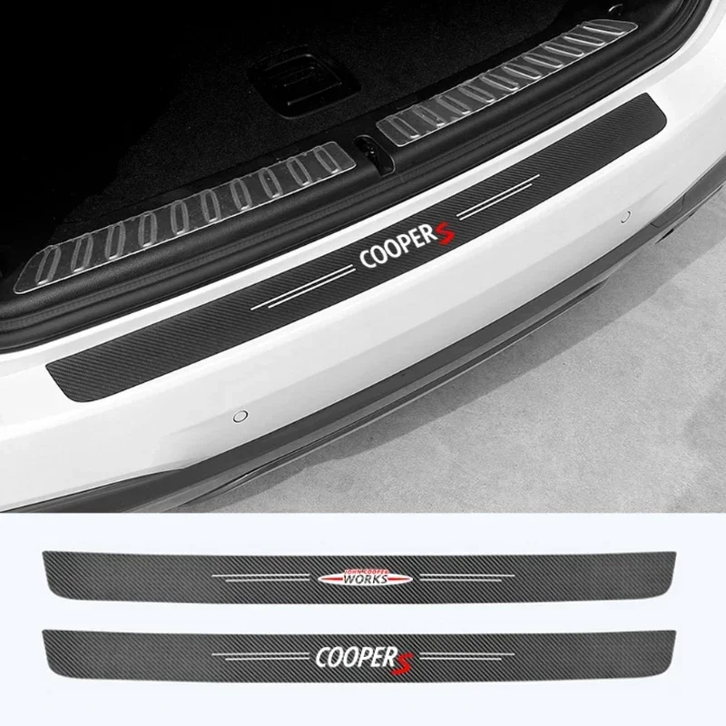 1pc Car Trunk Bumper Decorative Protective Film Stickers for Mini Coopers Works R56 R50 R51 R52 R53 R52 R55 R58 R59 Countryman