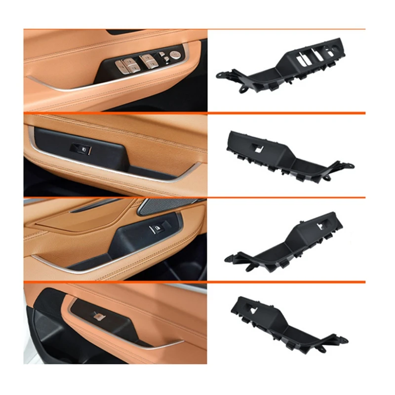 Car Window Switch Lift Button Panel Door Armrests Panel Assembly For BMW 6 Series GT G32 2017-2022 Black LHD