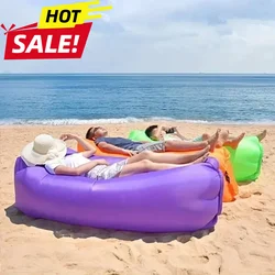 Outdoor Portable Inflatable Sofa Inflatable Outdoor Air Sun Inflatable Lounger Blow Up Chair Bag Banana Camping Air Bed Beanbag