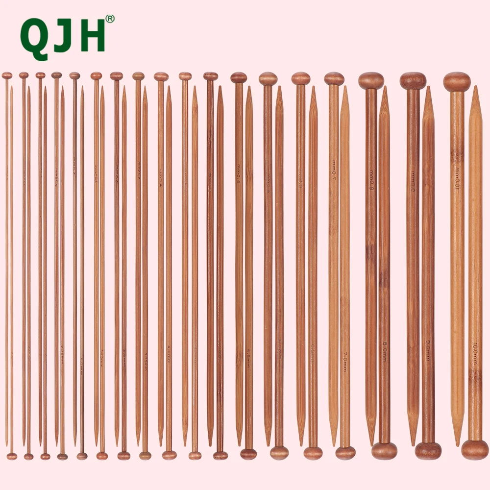 36-teiliges Set 25CM und 35CM Lange Stricknadeln, Glatte Einzelspitzige Garn-Stricknadeln, DIY Web- und Häkelnadel-Set