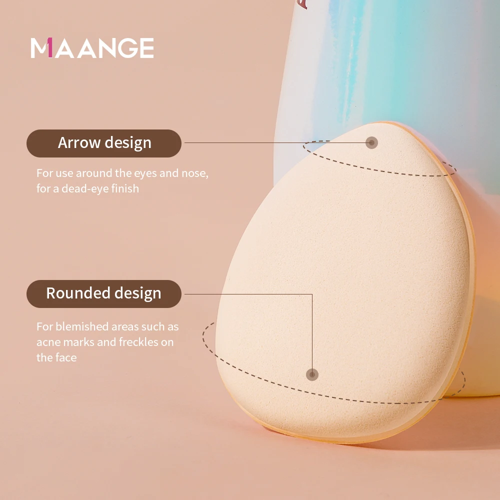 MAANGE 5/10 Mini Kích Thước Ngón Tay Phồng Hình Không Đệm Bọt Biển Phấn Nền Khô Ướt Kem BB Trang Điểm máy Xay Sinh Tố Làm Đẹp Puff Dụng Cụ