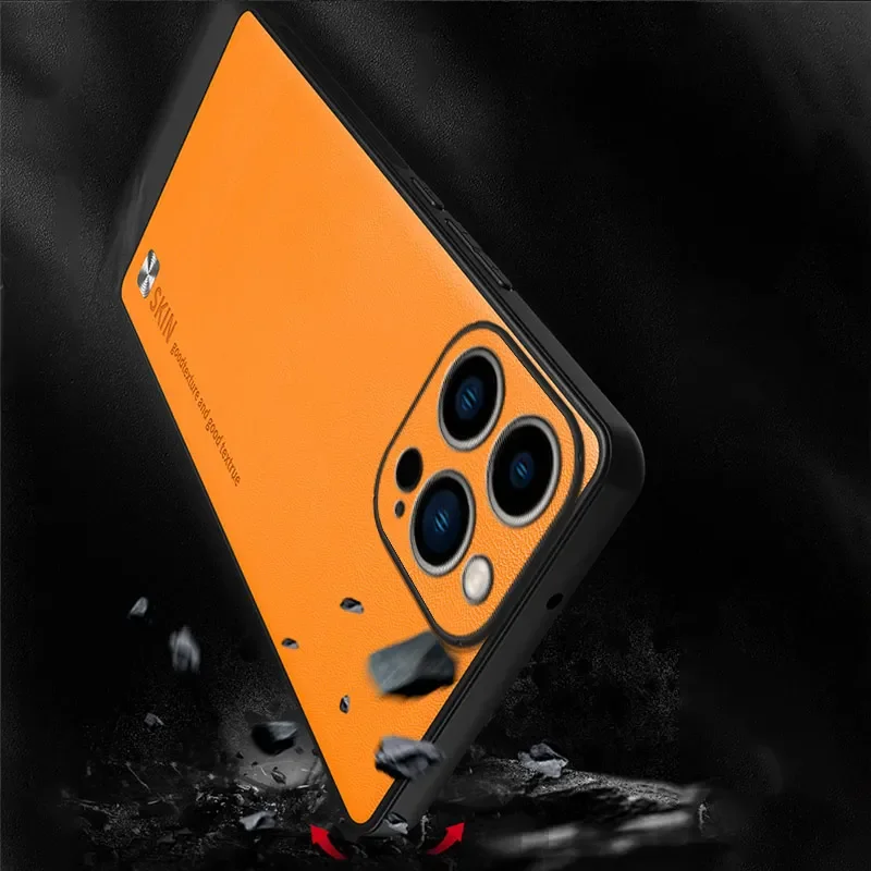 آيفون 12 11 15 16E 14 زائد 13 برو ماكس حافظة هاتف جلدية عدسة حماية كاملة ماتي لينة سيليكون الغطاء الخلفي حالات الوفير