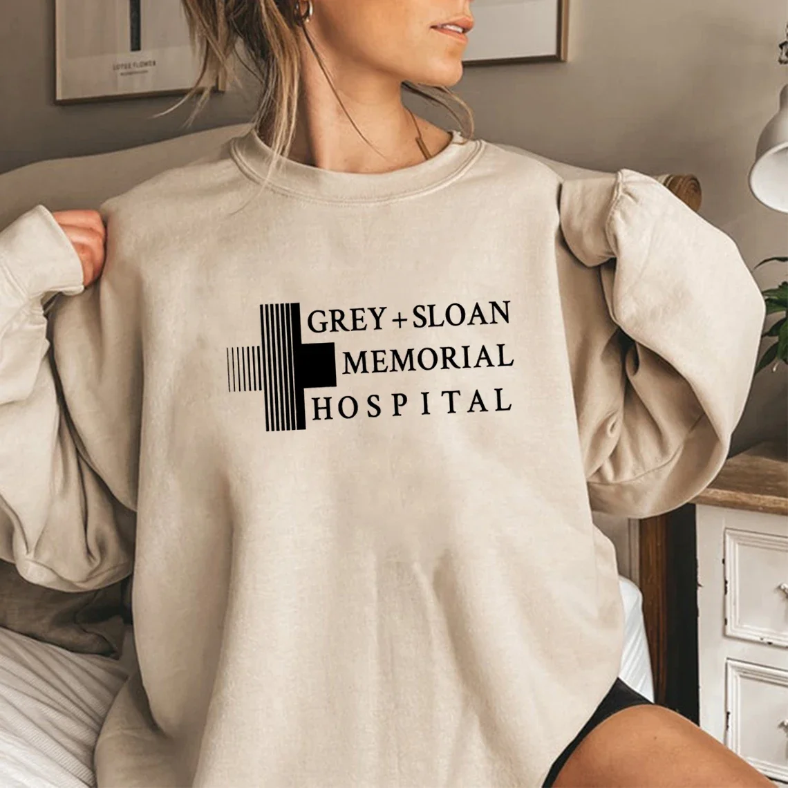 Grey + Sloan Memorial Hospital Unisex Sweatshirts Grey\'s Anatomy TV Show Hoodies Streetwear Women Top Casual Pullovers Hoodie