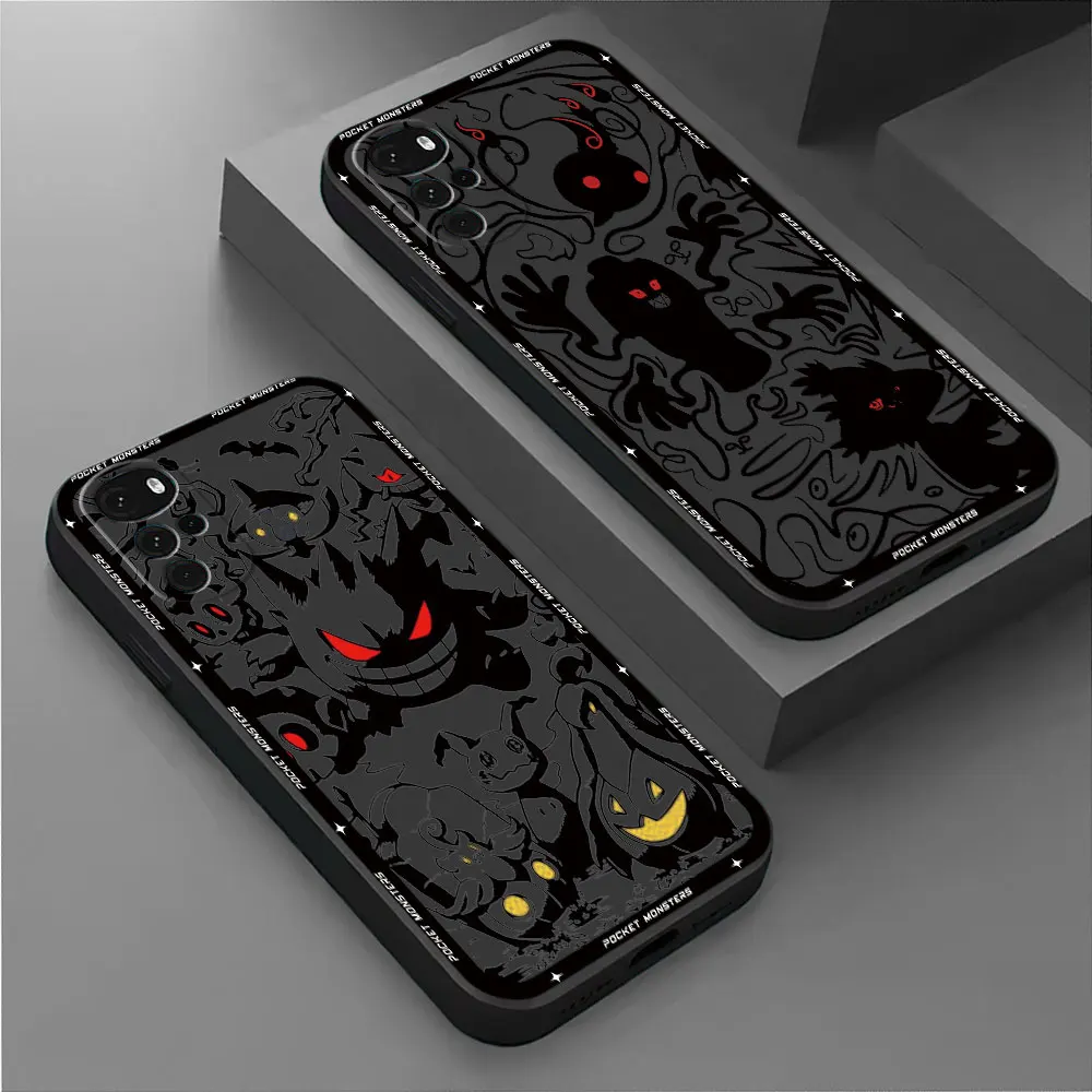 Case for Motorola Moto G71 G72 G52 G60 G30 G31 G32 G200 G51 5G G50 4G G60S G22 G9 Play G53 G73 Pokemon Gengar Pikachu Cover