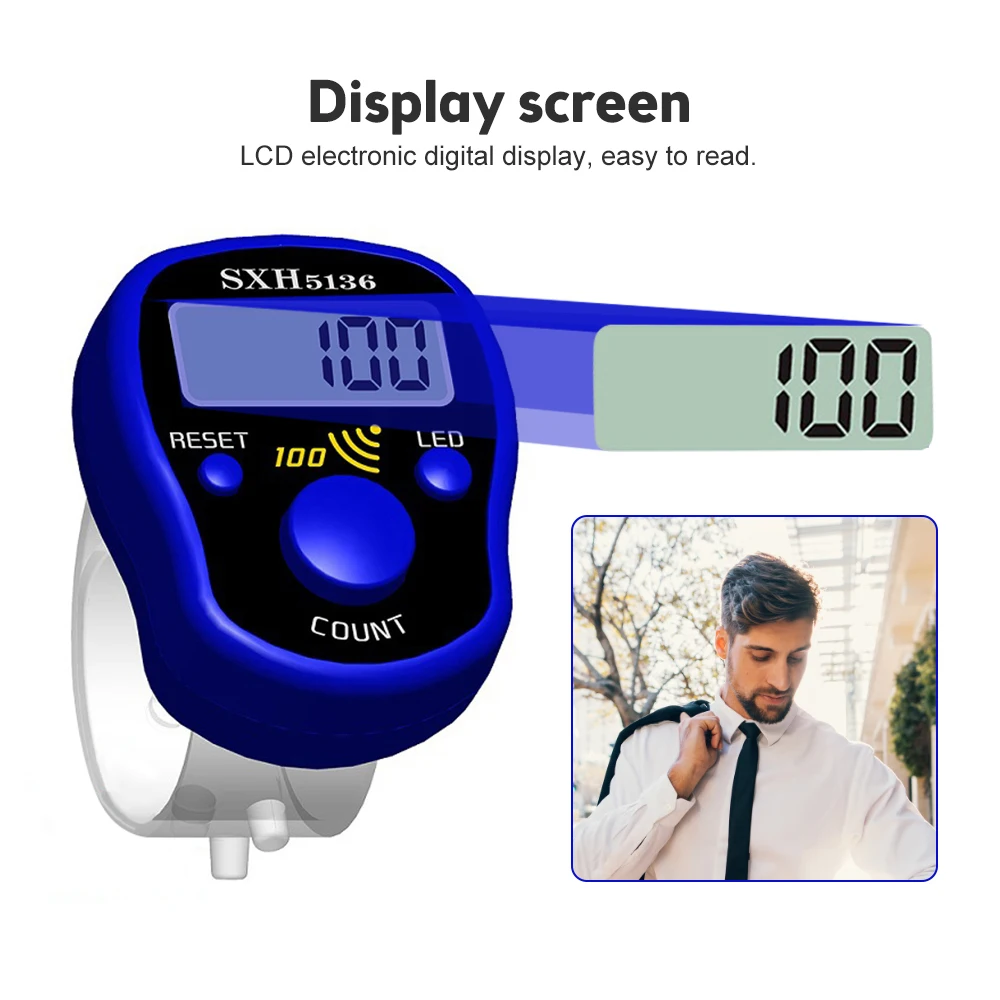 Imagem -05 - Led Eletrônico Golf Finger Clicker Handheld Anel Clique Lap Counter Clicker Evento Contadores Sxh5136