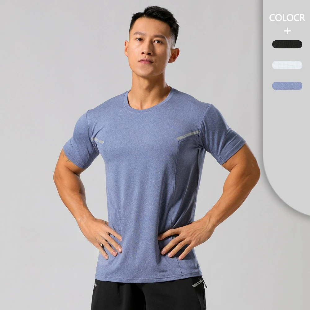 

New 2025 Running T-Shirts Men Oversized Gym Wear Quick Dry Fabric for Basketball Golf Training High Intensity Sweatproof Design