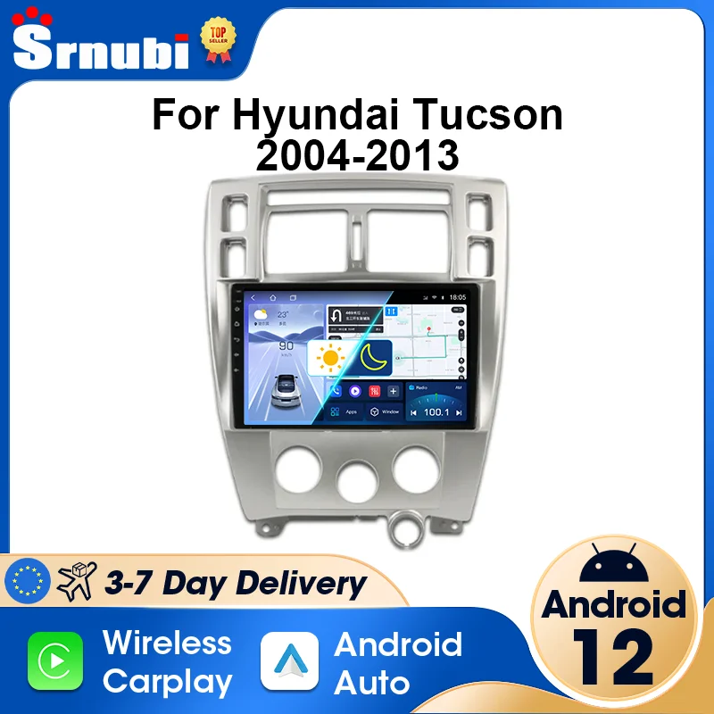 2 Din Android 12 Car Radio for Hyundai Tucson 2004-2013 Multimedia Player Carplay Stereo GPS DVD Head Unit Navigatore Audio Auto