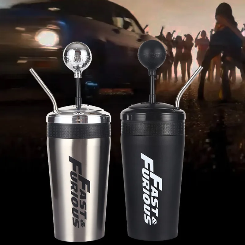 Schnelle und wütende Becher geschwindigkeit schnell x Schalt becher Edelstahl-Vakuum thermos flasche mit Stroh-Thermo kaffee wasser flasche