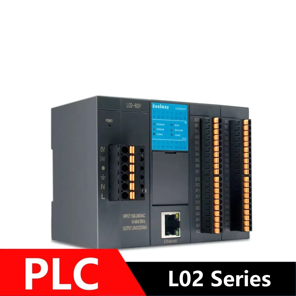 Coolmay L02 PLC series host module programmable logic concontroller monitor rs485 ethernet port modbus protocol