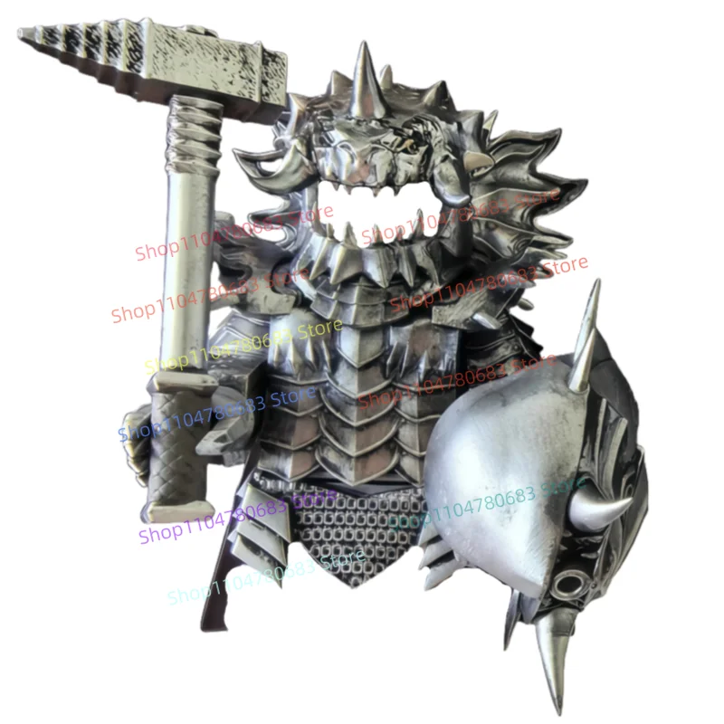 Bloques de construcción MOC, Mini figura de caballero plateado, modelo de ensamblaje, exhibición, accesorios de dibujos animados de Anime, juguete para regalo coleccionable