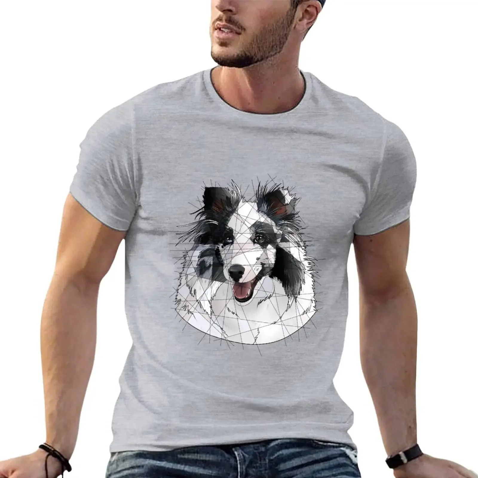 Merle Sheltie T-Shirt customizeds tees Blouse t shirts for men pack