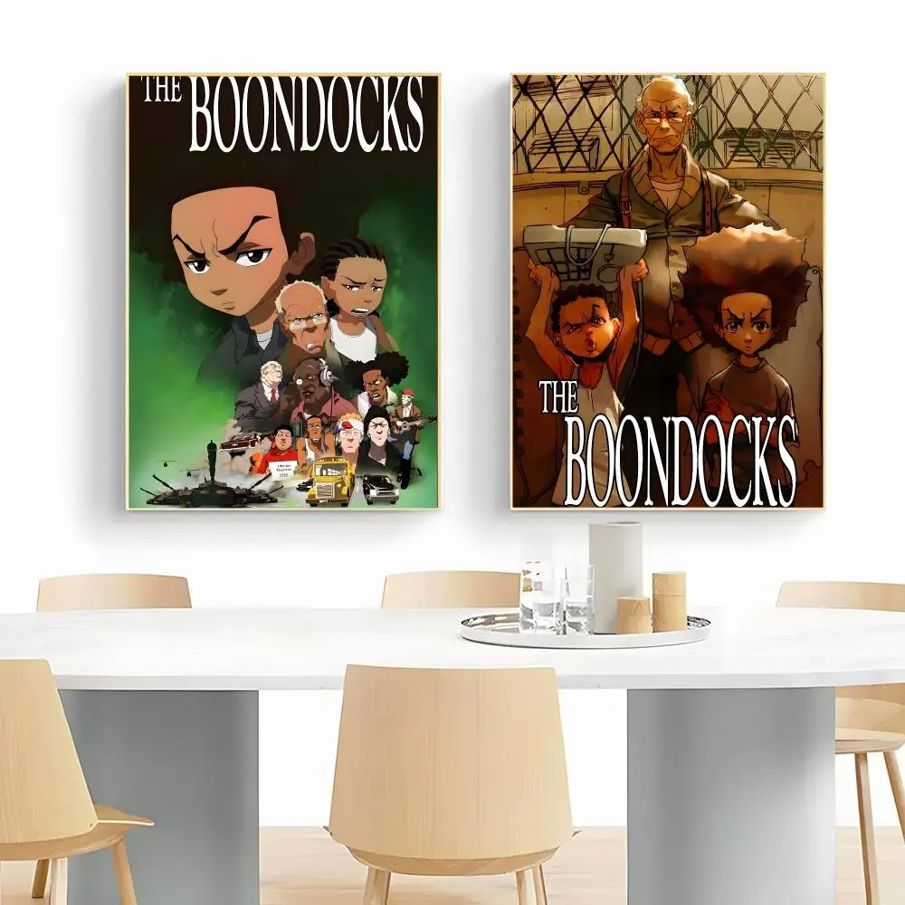 Satirical Animation T-The Boondocks Poster Wall Art Print Decorative Mural Home Decor Gift Unframed