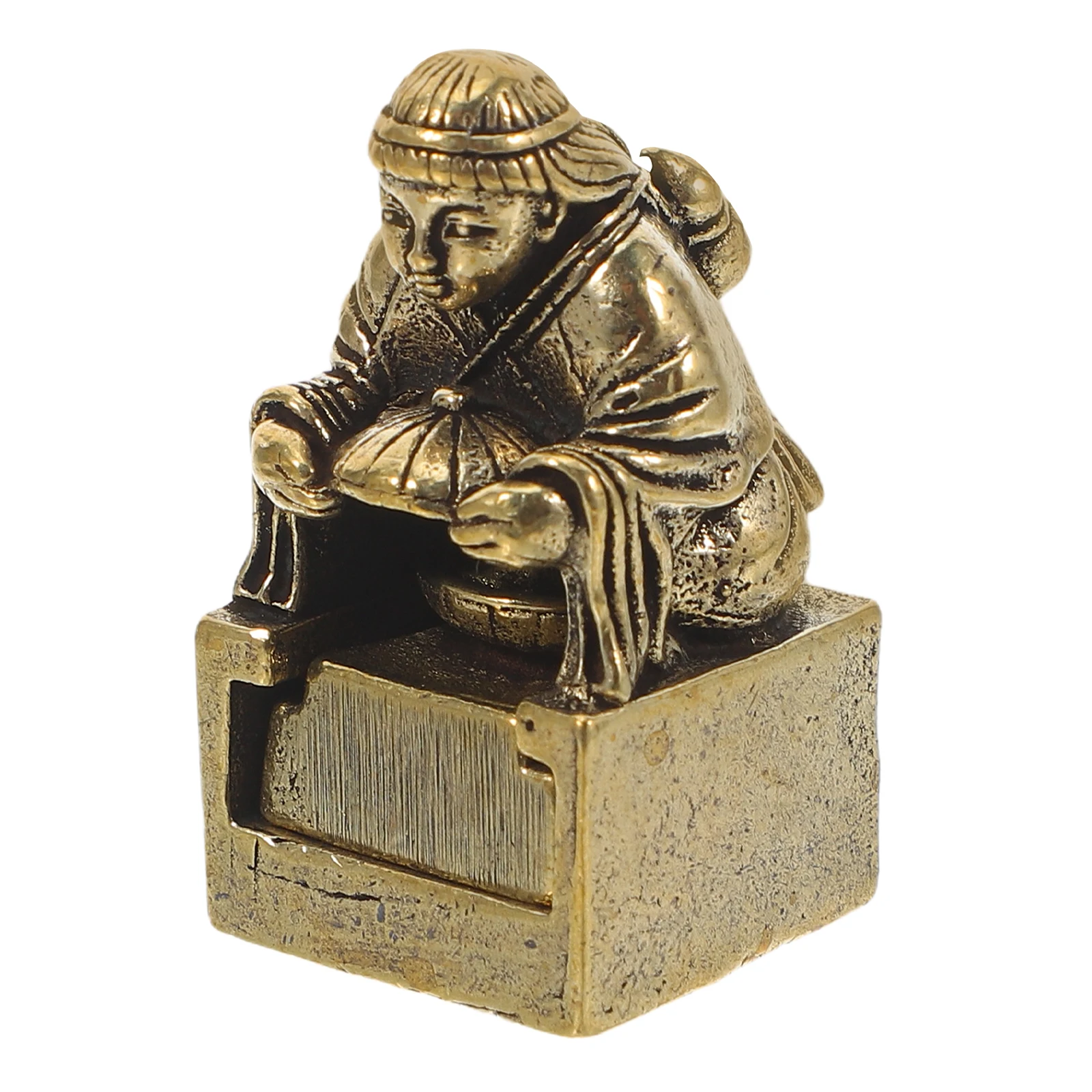 

Retro Brass Seal Turtle Art Decor Stamp Sculpture Statue Ornament Desktop Decoration Animal Tortoise