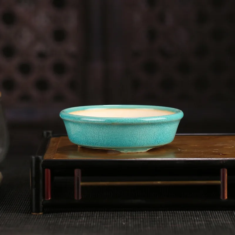 الصينية ييشينغ رسمت باليد السيراميك الزهرية ، بونساي زهرية ، فرقعة خمر ، المناظر الطبيعية اللوحة ، سلسلة الحرفي ، الصين #3