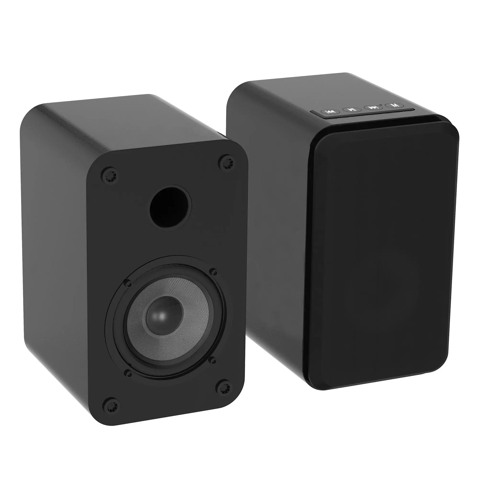 

High Quality Wholesale Professional Black Hifi Speakers Wood Material Bookshelf Speaker For Selling