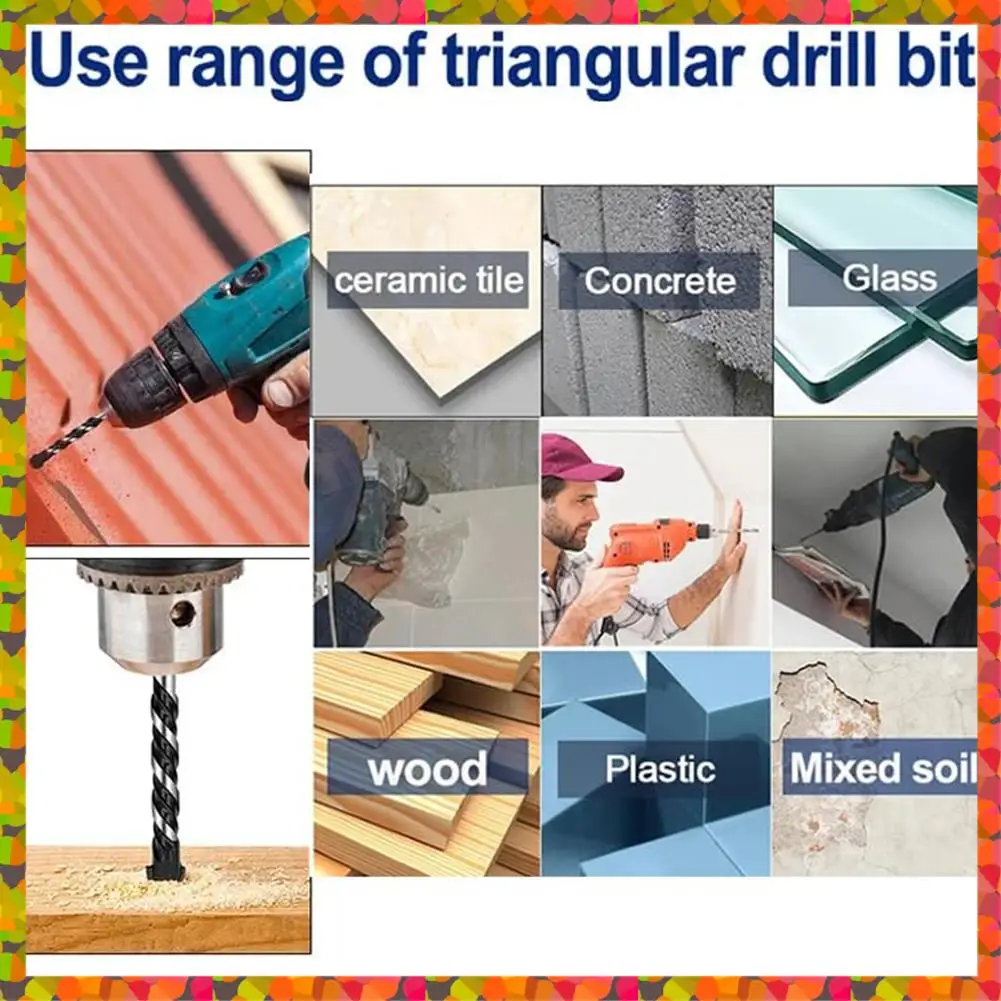 

Promotion! Masonry Drill Bit Set For Glass/Tile/Plastic/Wood/Concrete/Cement/Metal, Professional Carbide Drill Bits,Set (1/8-1/2