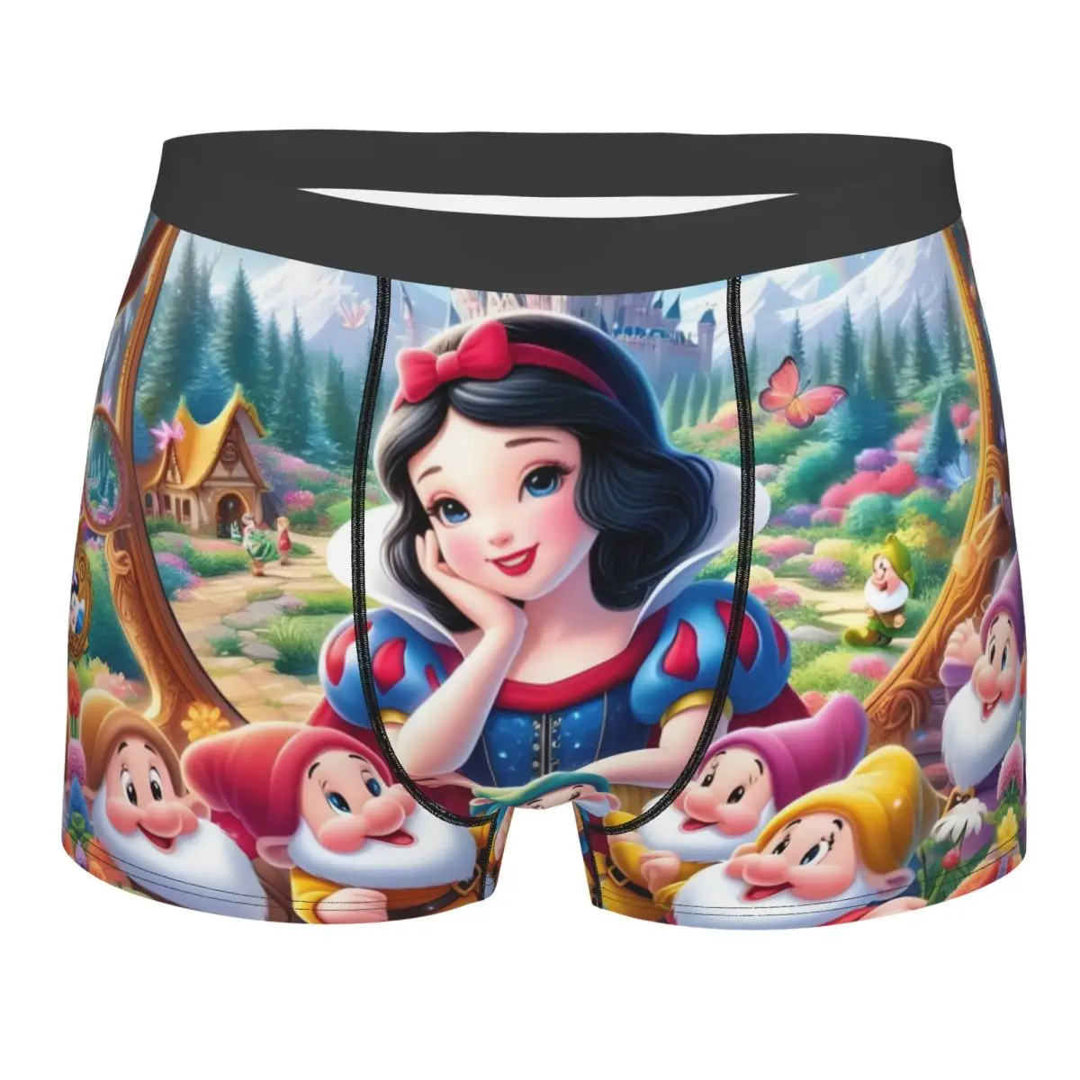 

Customized Snow White And The Seven Dwarfs Boxer Shorts For Homme 3D Print Cartoon Movie Underwear Panties Briefs Soft Underpant