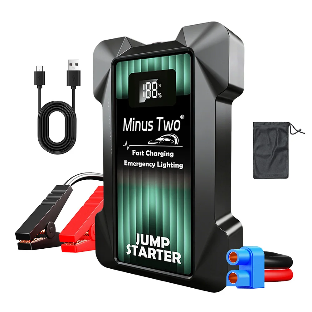 12V Auto Emergency Car Jump Starter 150PSI Tire Inflator Multifunctional Portable Outdoor Power Supply