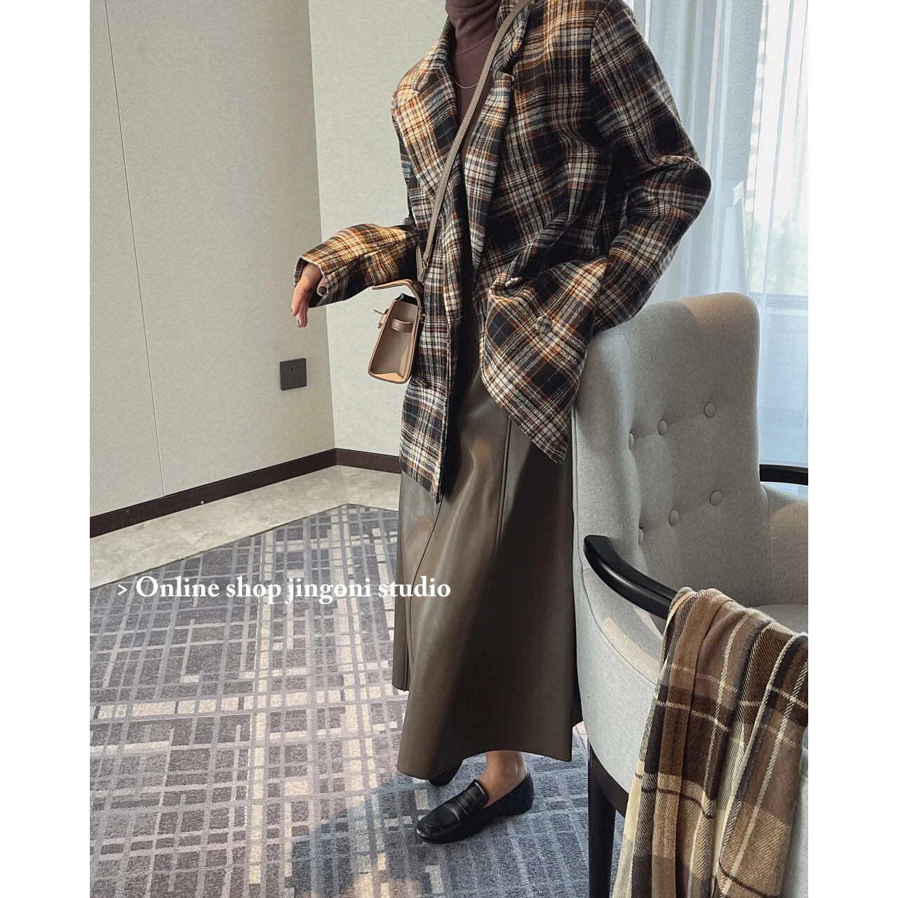 2022 Woman New Oem Woolen Plaid Tweed Blazers Suits Coats Jackets Tailoring Fashion Chic Elegant New Stylish Clothes Parkas Y2k