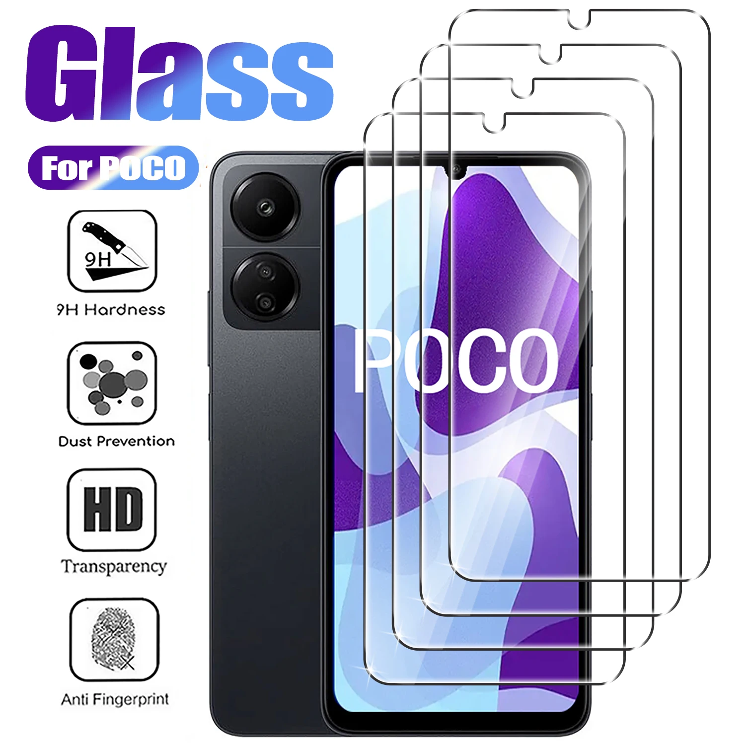 1-4Pcs Tempered Gla… - image